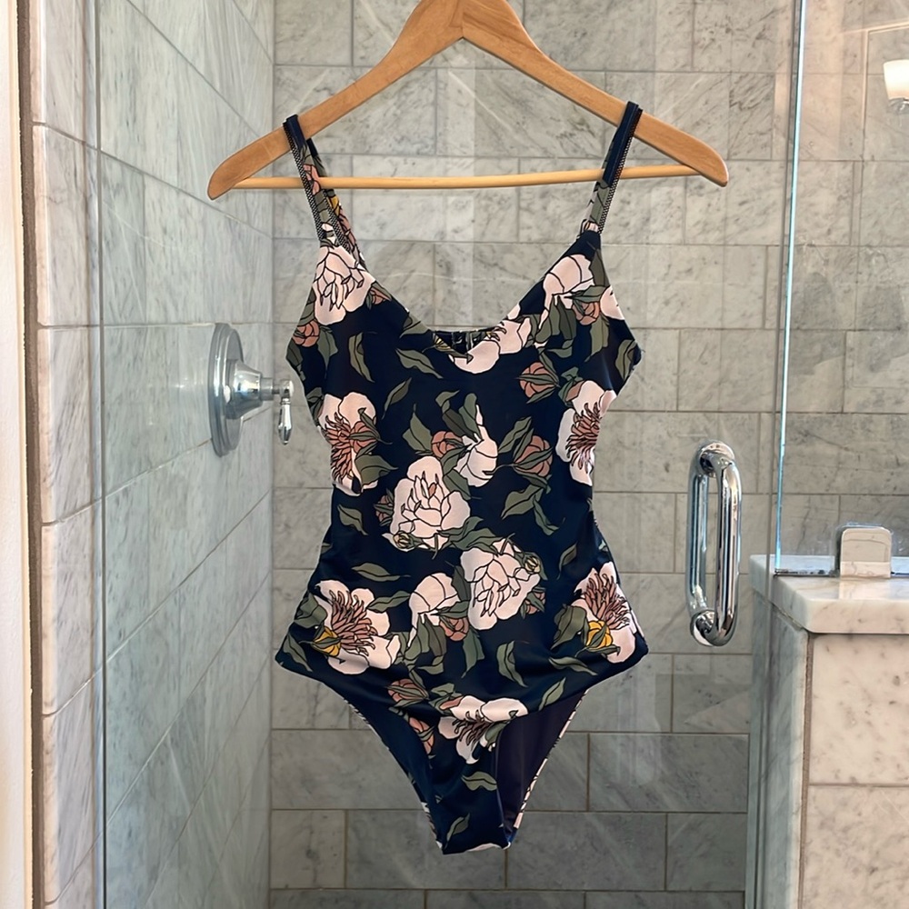Tavik Swimwear floral open back one piece swimsuit